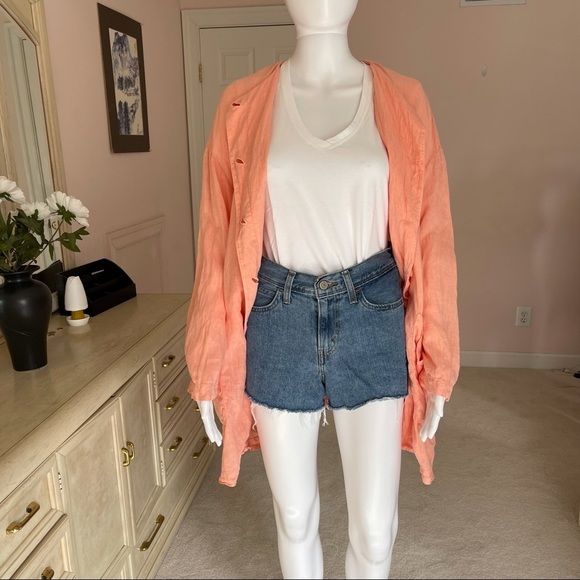 ZARA Linen Oversized  Top Cardigan with Pockets size Small - Picture 2 of 16